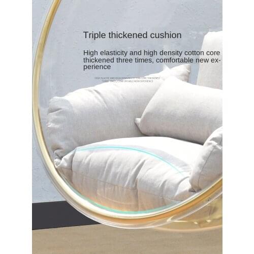 YL Space Bubble Chair Transparent Glider Single Cradle Chair Indoor Balcony Lazy Basket Swing Rocking Chair