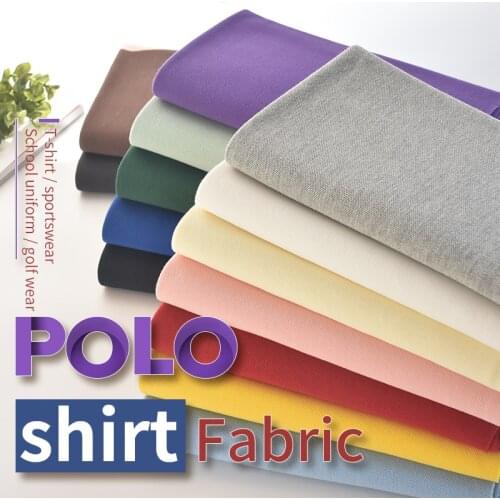 185X50cm Polo fabric cotton cloth knitted clothing fabric school uniform students T-shirt Long Sleeve Top Casual and breathable