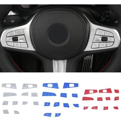 Steering Wheel Button Switch Trim Cover Sticker For BMW X3 X4 2021 Decoration Car Accessories Sticker