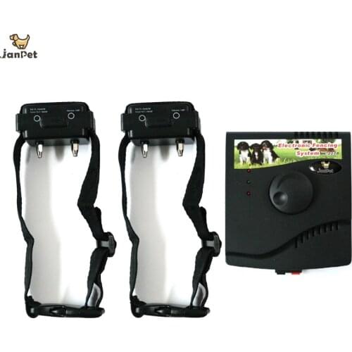 JanPet 2 dogs Inground Hidden Wireless Dog Fence Rechargeable Receiver Collar Dog Electric Fencing System W-227B