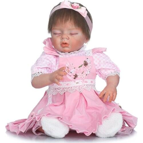 Super real baby reborn dolls 22"55cm soft silicone dolls reborn for children gift rooted eyelash high quality bonecas reborn