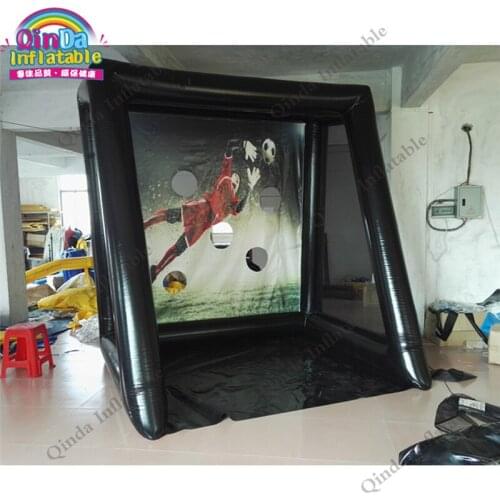 Street hockey ball inflatable shooting soccer target,low price toys inflatable football goal target