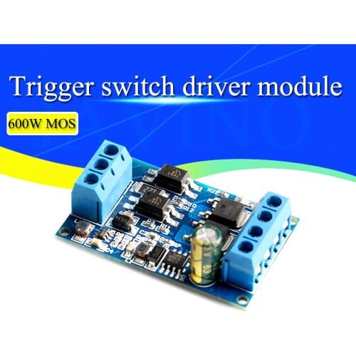 High-Power 600W MOS Tube FET Trigger Drive Module PWM Control High / Low Level Trigger Switch DC 4V-60V 5V 12V 24V