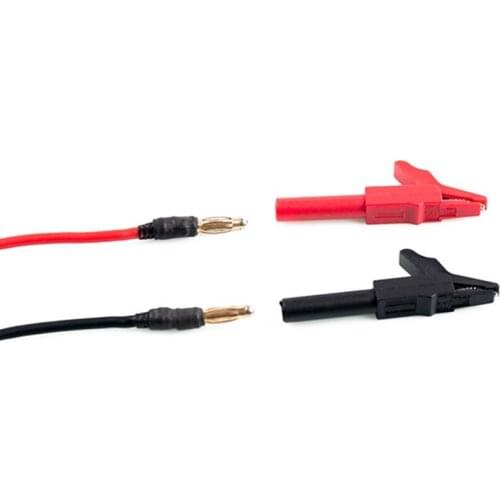 High Voltage Dual-ended Cable Banana Test Clips Leads Plug to Alligator Clip 15A
