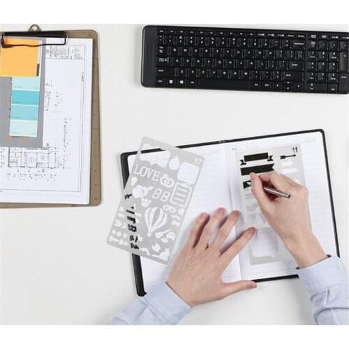 Icon Dialog Scrapbook Stencils Spray Plastic Mold Shield DIY Cake Hollow Embellishment Print Lace Ruler Valentine