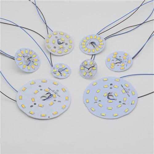 10pcs Led lamp bead bulb round light board highlight 5730 patch 3W ceiling lamp light source lighting accessories