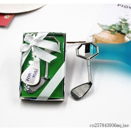 100pcs Golf Bottle Opener Alloy Beer Openers in Gift Boxes with Ribbons Wedding Gifts Party Favors