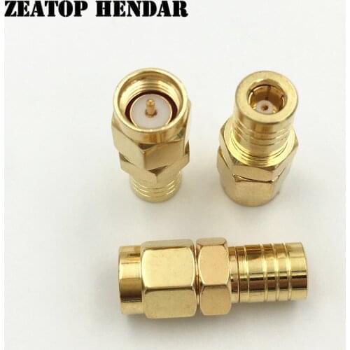 1000Pcs Brass Gold Plated SMA Male Jack to SMB Female Plug Straight RF Coaxial Coax Adapter Connector