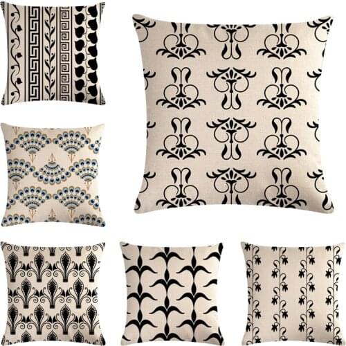 14 Types 45*45cm Cushion Cover Vintage Fashion Cotton Linen Pillow Case Sofa Car Decoration Cushion Cover