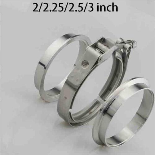 2/2.25/2.5/3 inch V-Band Clamp Male/Female Flange Kit V-band Turbo Exhaust Pipes Car Accessories