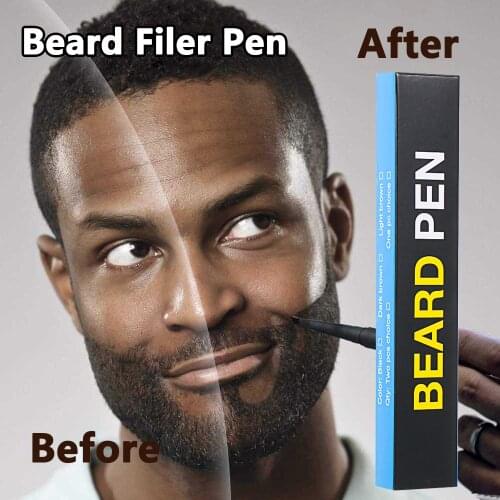 3 Colors Beard Filler Pen Fast Camouflage Waterproof Fashion Male Mustache Repair Shape Natural Hair Grower Growth Pencil Tools