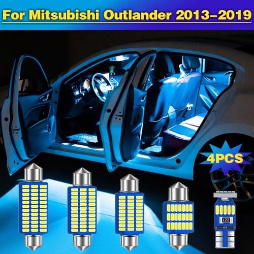 4pcs W5W T10 LED Canbus Light Bulbs Car Interior Reading Lights For Mitsubishi Outlander 2013 2014 2015 2016 2017 2018 2019