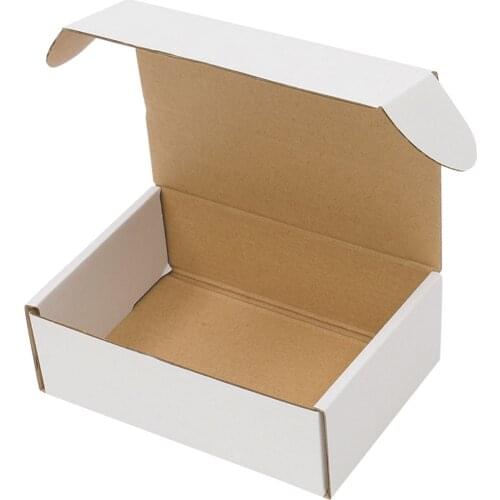 50 Corrugated Paper Boxes Gift Box 6x4x2 "(15.2 * 10 * 5cm) White Outside and Yellow Inside