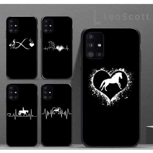 Horse Pony Horse Heartbeat Phone Case For Samsung A32 A51 A52 A71 A50 A12 A21S S10 S20 S21 Plus Fe Ultra