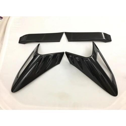 For Toyota C-HR CHR 2016 2017 ABS Carbon Fiber Rear Tail Light Lamp Lid Cover Trim Car Styling 4pcs