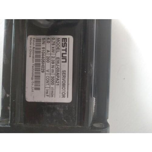 EMJ-08APA21 0.75KW 750W , servo motor , used in good condition . 80% appearance new , good working , free shipping