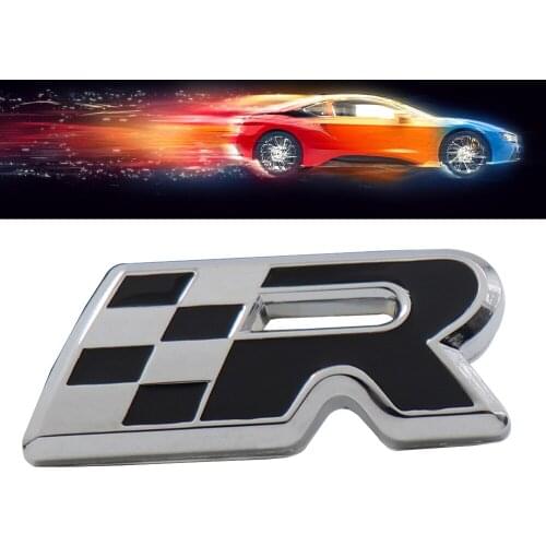 Chrome black Flag R for Leon Cupra ALTEA IBIZA TOLEDO Fender Rear Nameplate Emblem Badge Sticker