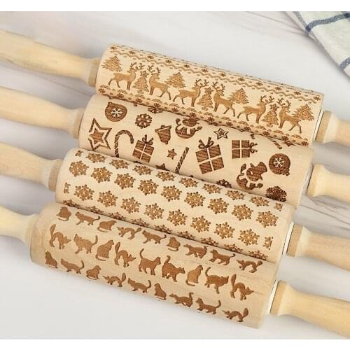 Pottery Tools Wooden Texture Mud Rolling Tools Printing Texture Mud Rolling Clay Sculpture Tools Ceramic printing modeling