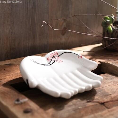 Hand Painted Ceramic Plates Kitchen Utensils Household Decorative Dishes Fruit Sushi Plate Jewelry Storage Plates Jewelry Dish