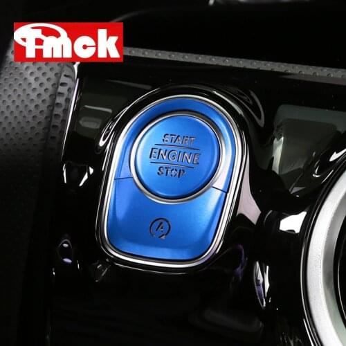 Car Engine Start Stop Switch Button Ring Trim Cover Sticker For Mercedes Benz A Class W177 V177 A180 A200 A220 A250 2019-2021