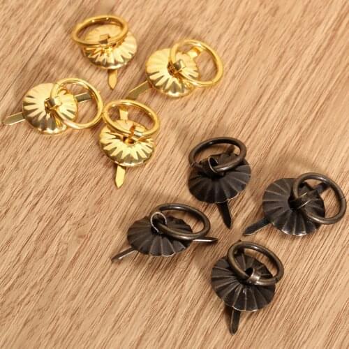 4Pcs Kitchen Drawer Cupboard Ring Pull Handles Antique Bronze/Gold Cabinet Knobs and Handles Furniture Knobs Furniture Fittings