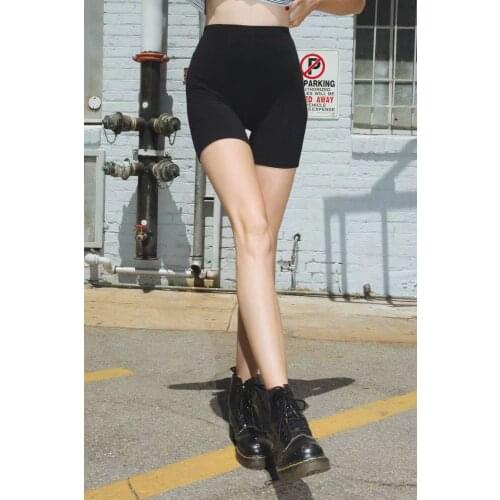 Slim Girls Soft Cotton High Waist Leggings 2021 Summer Fashion Ladies Casual Women Built-in Seamless Fitness Cycling Pants