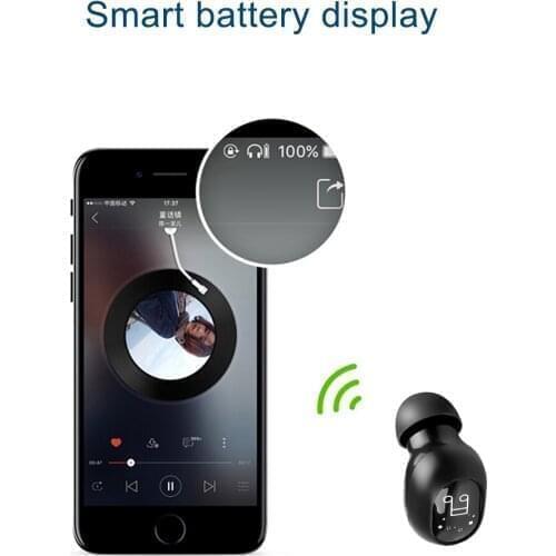 Kebidu F911 Mini Bluetooth Earphone Wireless Sporting In-Ear Earphone with Mic Handsfree Bluetooth 5.0 for for all phones