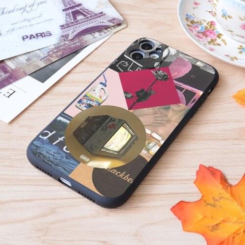 For iPhone Blackbear Album Cover Collage Print Soft Matt Apple iPhone Case