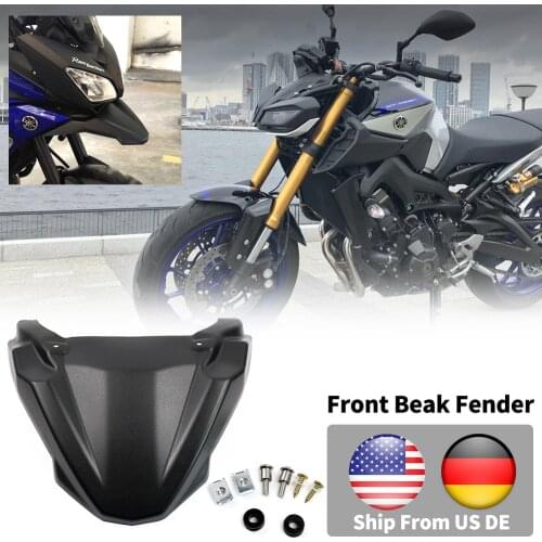 19 MT09 Tracer 900 GT Accessories Motorcycle Front Fender Cover Beak Nose Cone Extension for 2015-2020 Yamaha FJ 09 MT-09 MT 09
