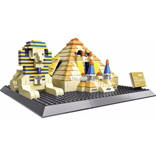 624pcs egypt pyramid of giza world famous architecture building blocks Bricks Toy