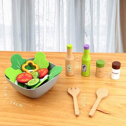 Pretend Play Fruit Vegetable Salad Toys Kids Simulation Cognition Learning Gift