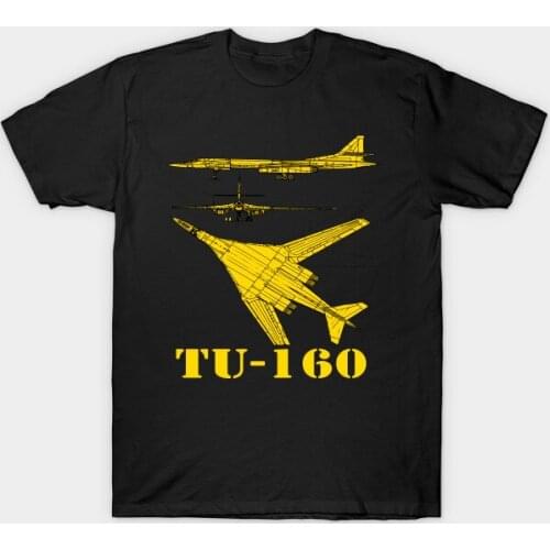 Russia Soviet Union Tu-160 Bomber Airplane Mens T Shirt