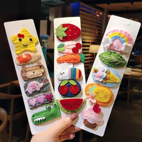 1 Pcs Cartoon Hairpin Soft Cute Baby Girls Clip Hair Clip Korean Sweet Barrettes Pink Hair Accessories