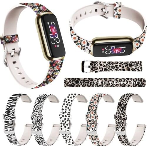 Silicone Wrist Strap For Fitbit Luxe Printing Watchband Replacement Bracelet Belt For Fitbit Luxe Wristband