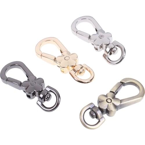 Handbags Clasps Handle Flower Lobster Metal Clasps Swivel Trigger Clips Snap Hooks Bag Key Rings Keychains Bag Accessories
