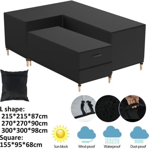 Waterproof Outdoor Furniture Covers Rain Snow Dustproof Anti-UV Oxford Cloth Garden Lawn Patio Furniture Protective Covers