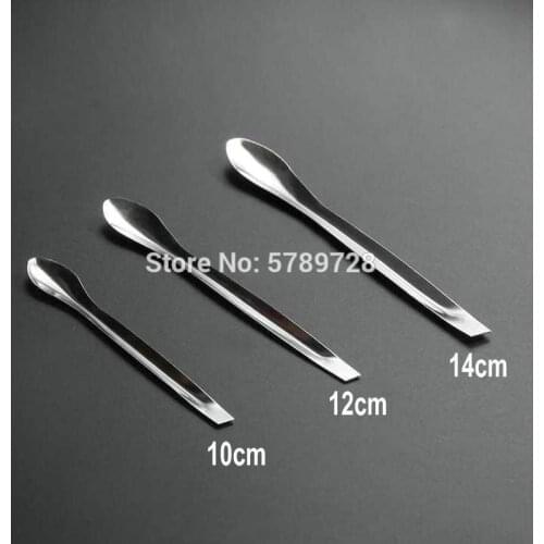 10cm 12cm 14 cm Small stainless steel medicine spoon,Laboratory Chemical reagent weighing sampling spoon