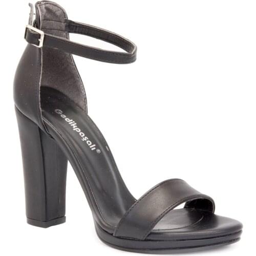 Gedikpasalı Ays 6300 Black 2021 Summer Season Women Sandals Party Single Band Platform High Heels Elegant Wedding Evening Dresses
