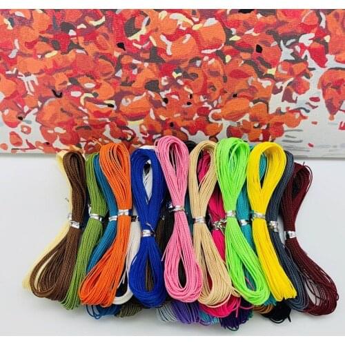 1mm Mix 30colors/set (each color 10m)Waxed Polyester Cord Rope Waxed Thread Cord String Strap Necklace Rope For Jewelry Making