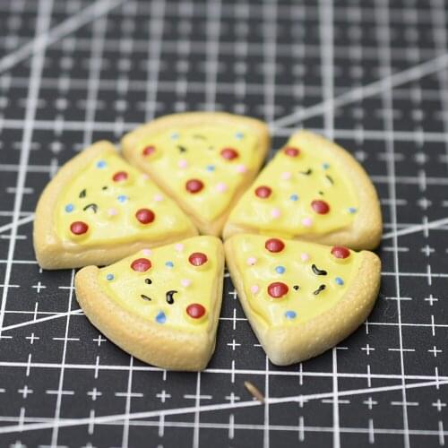 1pcs/lot resin flat back simulation food fruit Pizza 25mm Cabochons Hair Bow Center Card Frame Making Craft DIY