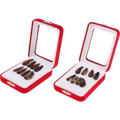 2 Pack Guzheng Finger Picks with Groove Arc Gu Zheng Nails Pick Finest