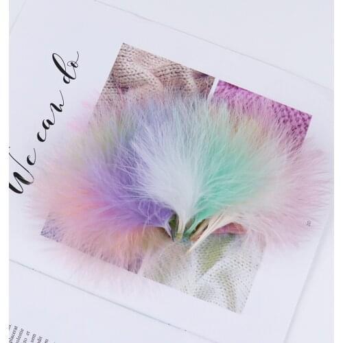 50Pcs/Lot Fluffy Turkey Feathers 7-12 CM Dyed Plumes For Diy Carnival Party Decor Wedding Clothes Sewing Crafts Doll Accessories