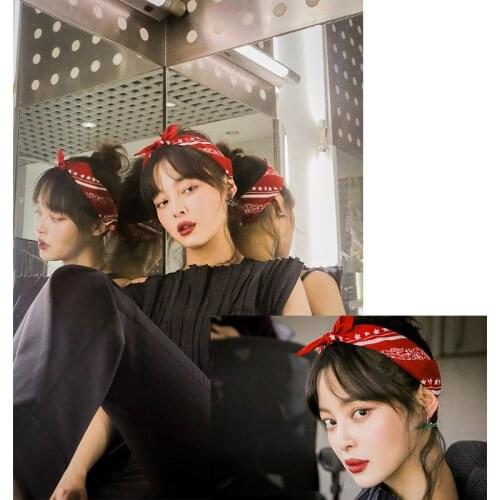 55*55cm New Fashion Hip Hop Bandana Square Scarf Men Black Red Paisley Headband Printed Women Boys Girls Sports Hiking Scarves