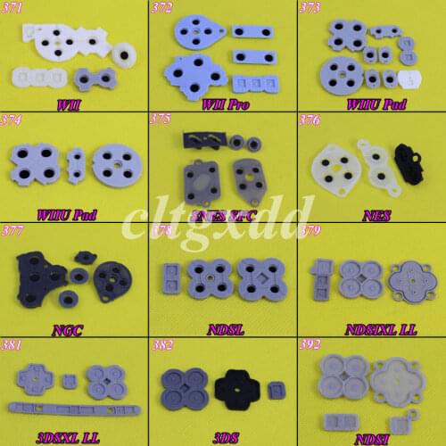 Cltxdd Conductive Rubber Button D-Pad Pads Repair For WII Pro WIIU Pad for Nintendo GC DSL SNES NES For 3DS 3DSXL LL
