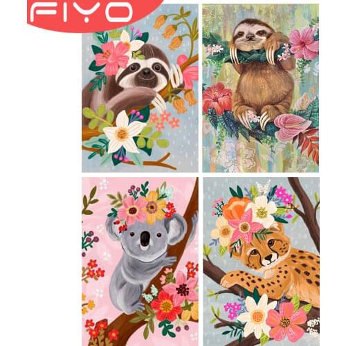 FIYO DIY 5D Diamond Painting Cartoon Sloth Full Diamond Embroidery Sale Picture Of Rhinestones Animals Cross Stitch Gifts