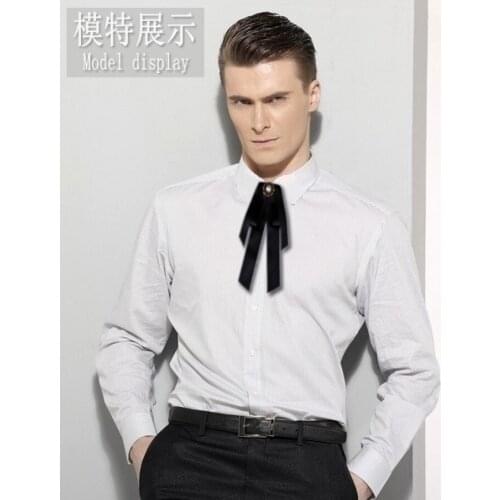 Free shipping men woman Korean bow collar mens business suits wedding groom groomsman long multicolor tie black fashion casual