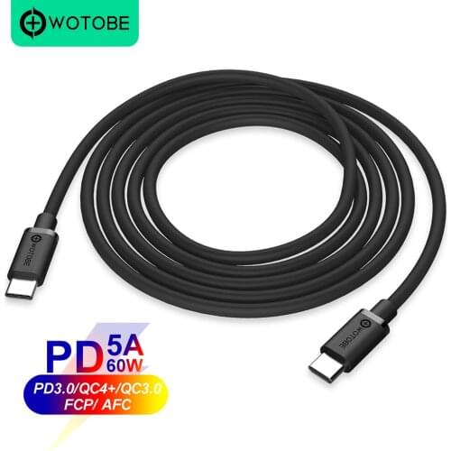 Type-C USB-C Charger Cable 2m 5A fast charging for MacBook and Applicable PD 29W 30W 45W 60W 61W 65W 87W type-C power adapter