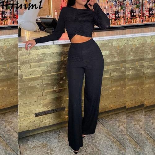 Two Piece Outfits for Women Long-sleeved Casual Fashion Pullover 2 Piece Set Elastic Waist Slim Hot Sale Clothes for Women