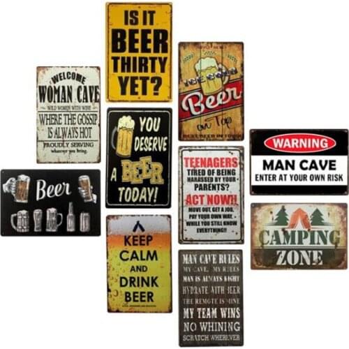 Retro Metal Tin Sign Poster Beer Metal Sign Pub Club Home Plaque Metal Vintage Home Decor Wall Art Bar Decoration