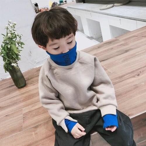 Fashion Children Clothing Baby Boys Cotton T Shirt Kids Casual Patchwork Top Tees Toddler Outwear Kids Boy Turtleneck Sweatshirt